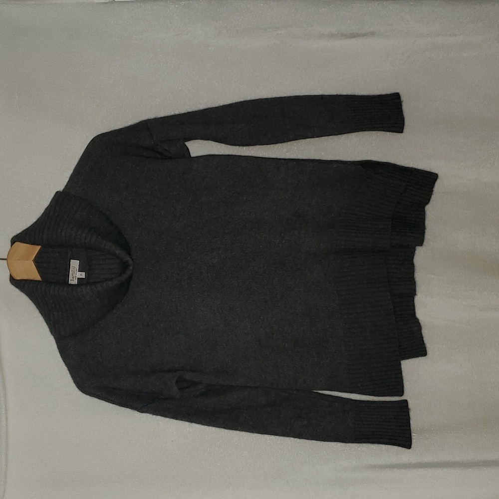 Bartolini Gray Turtleneck Long Sleeve Sweater. Made in Italy Size S